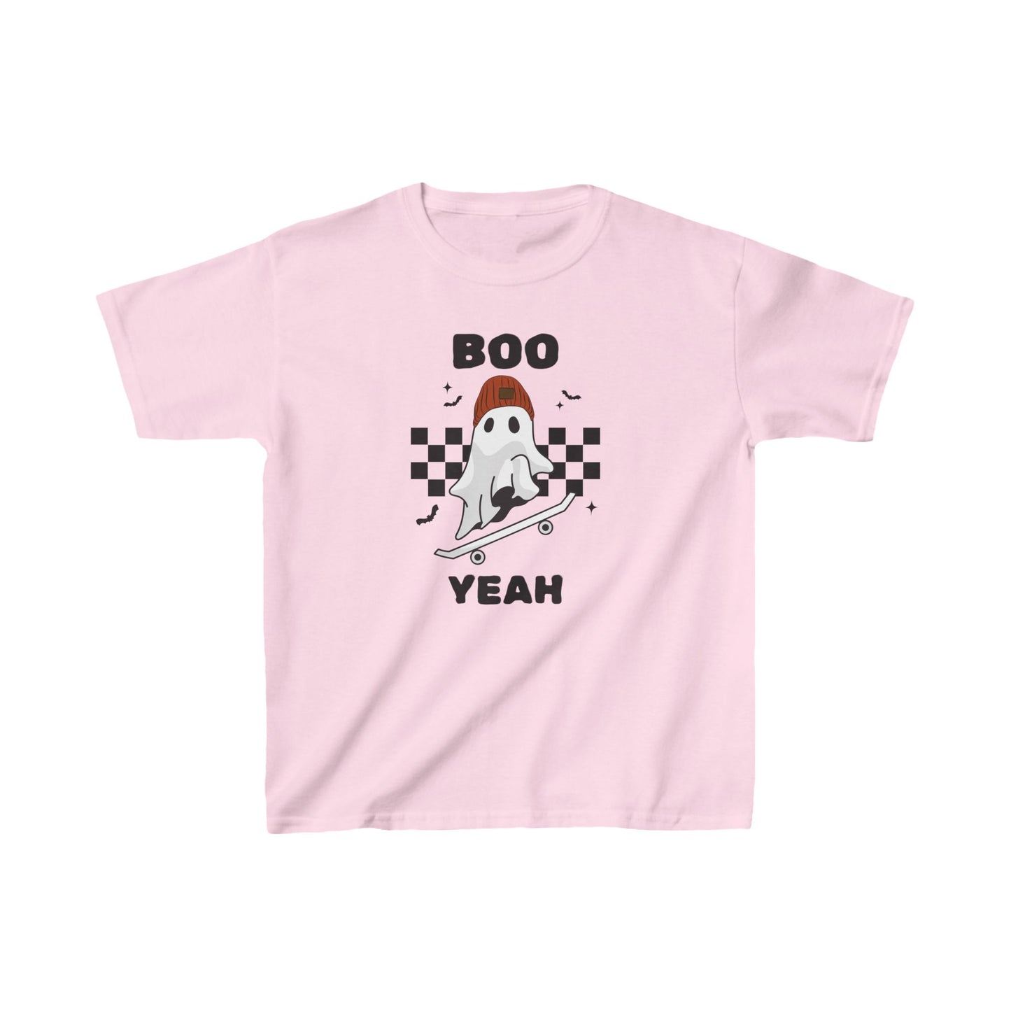 Halloween Ghost Kids T-Shirt, Ghost Skateboarding