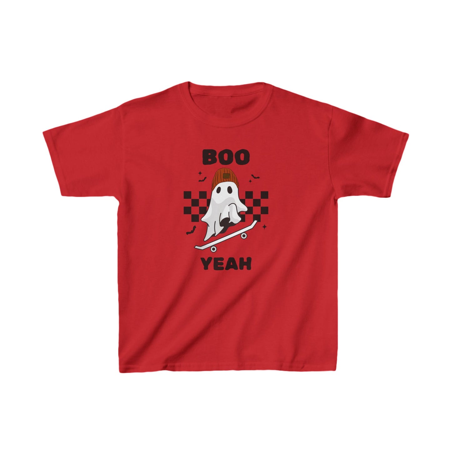 Halloween Ghost Kids T-Shirt, Ghost Skateboarding