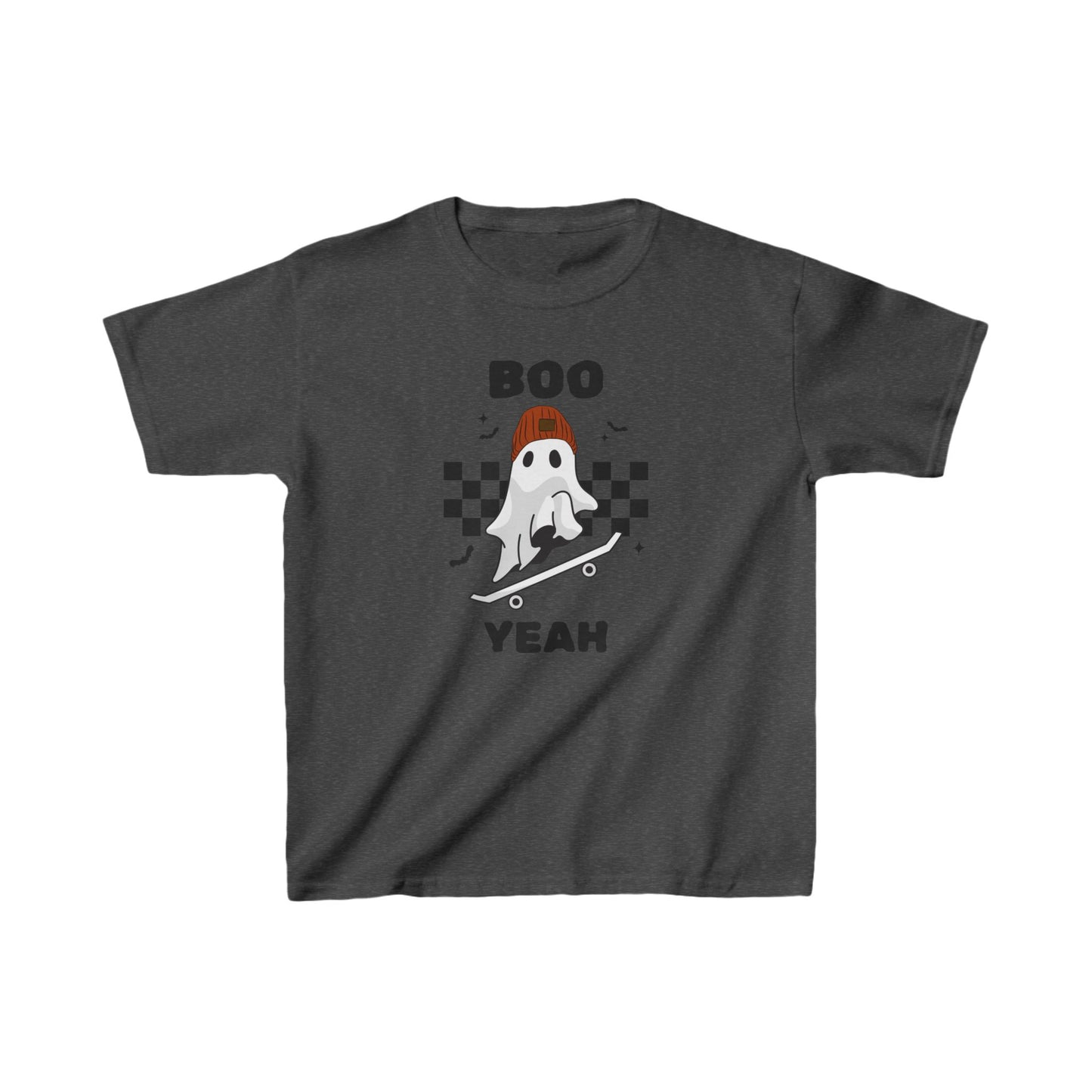 Halloween Ghost Kids T-Shirt, Ghost Skateboarding