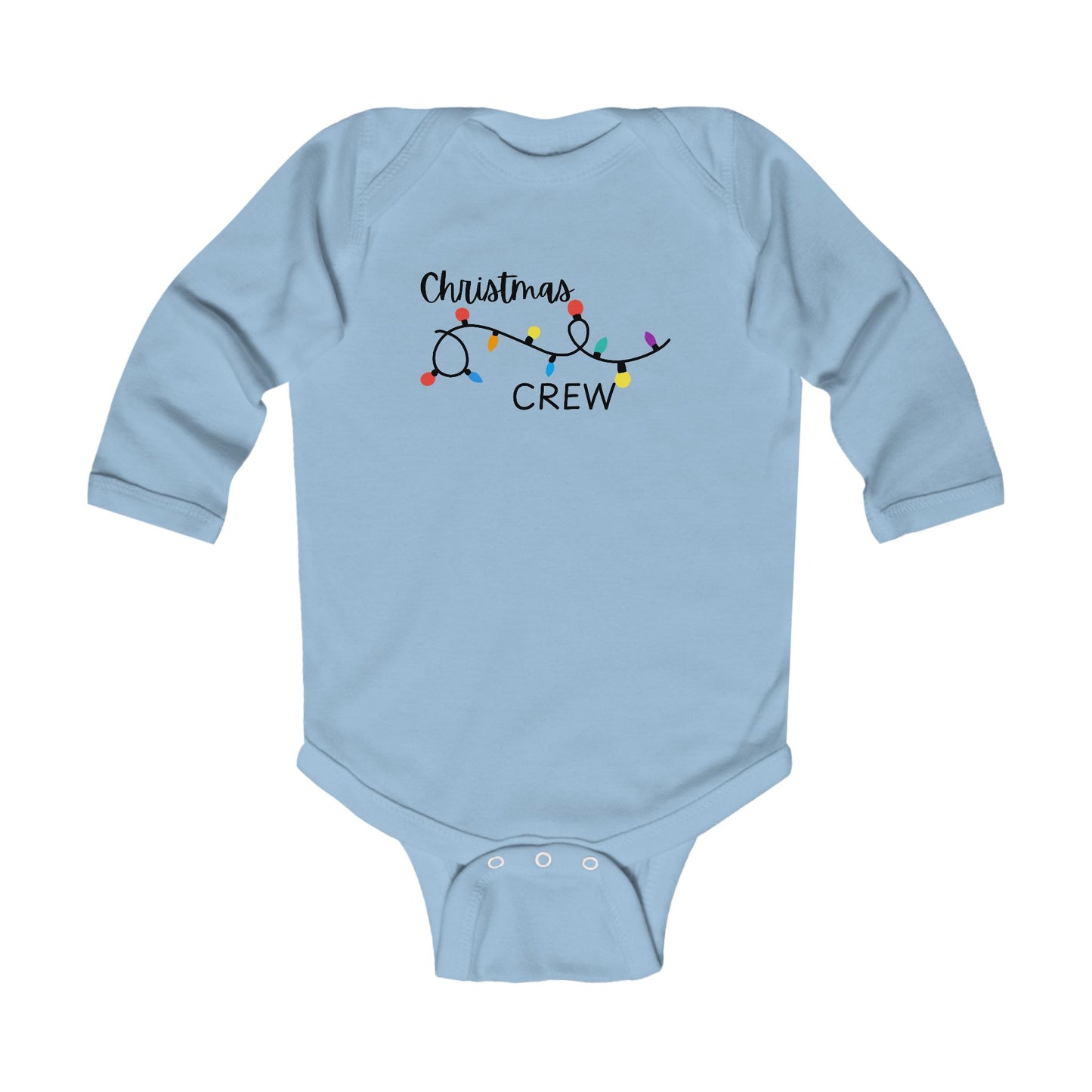 Christmas Crew Infant Long Sleeve Bodysuit, Christmas Onesie