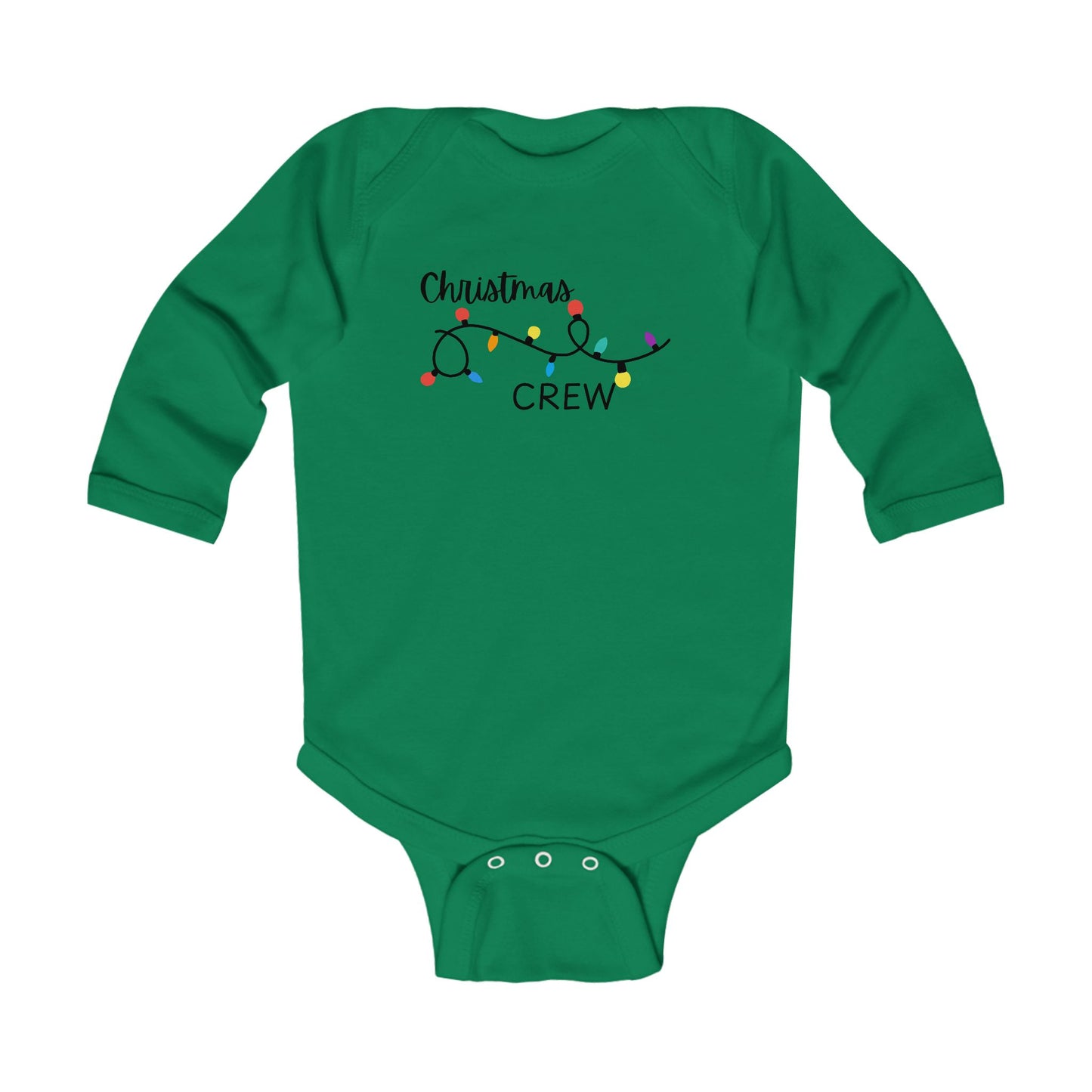 Christmas Crew Infant Long Sleeve Bodysuit, Christmas Onesie