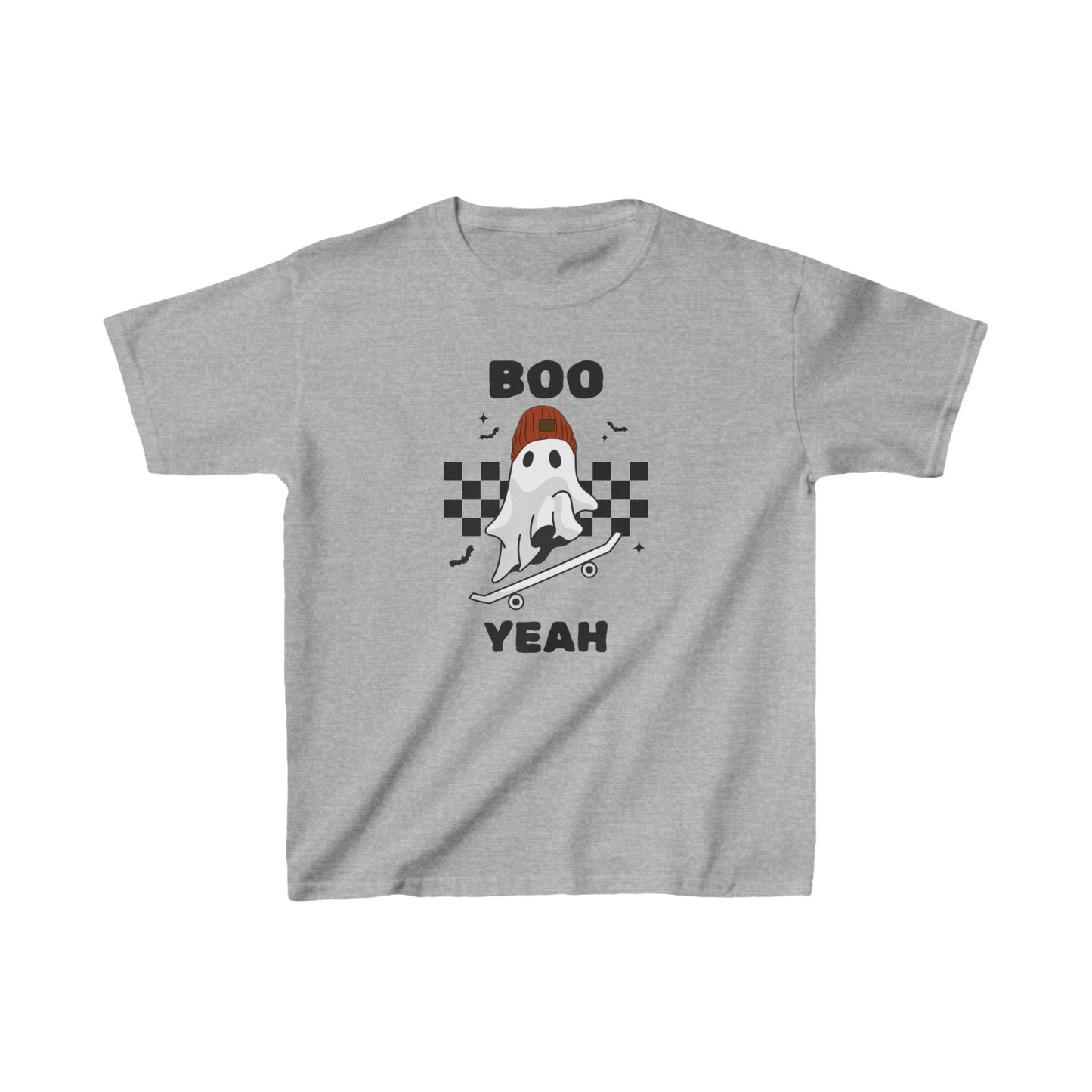 Halloween Ghost Kids T-Shirt, Ghost Skateboarding