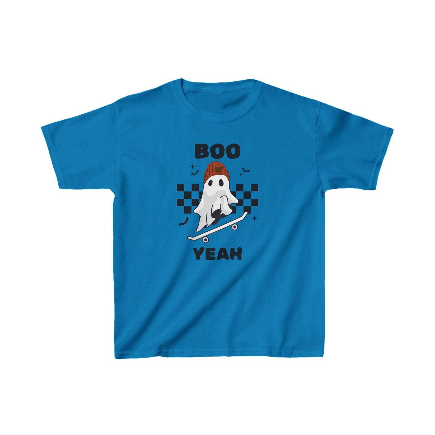 Halloween Ghost Kids T-Shirt, Ghost Skateboarding