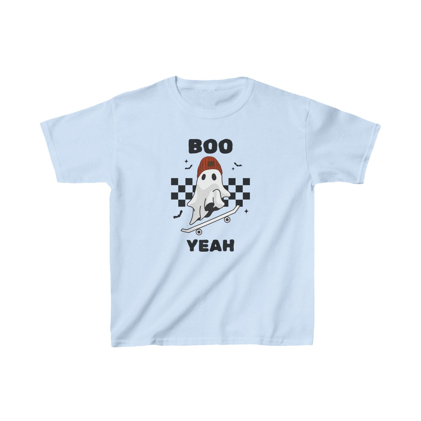 Halloween Ghost Kids T-Shirt, Ghost Skateboarding