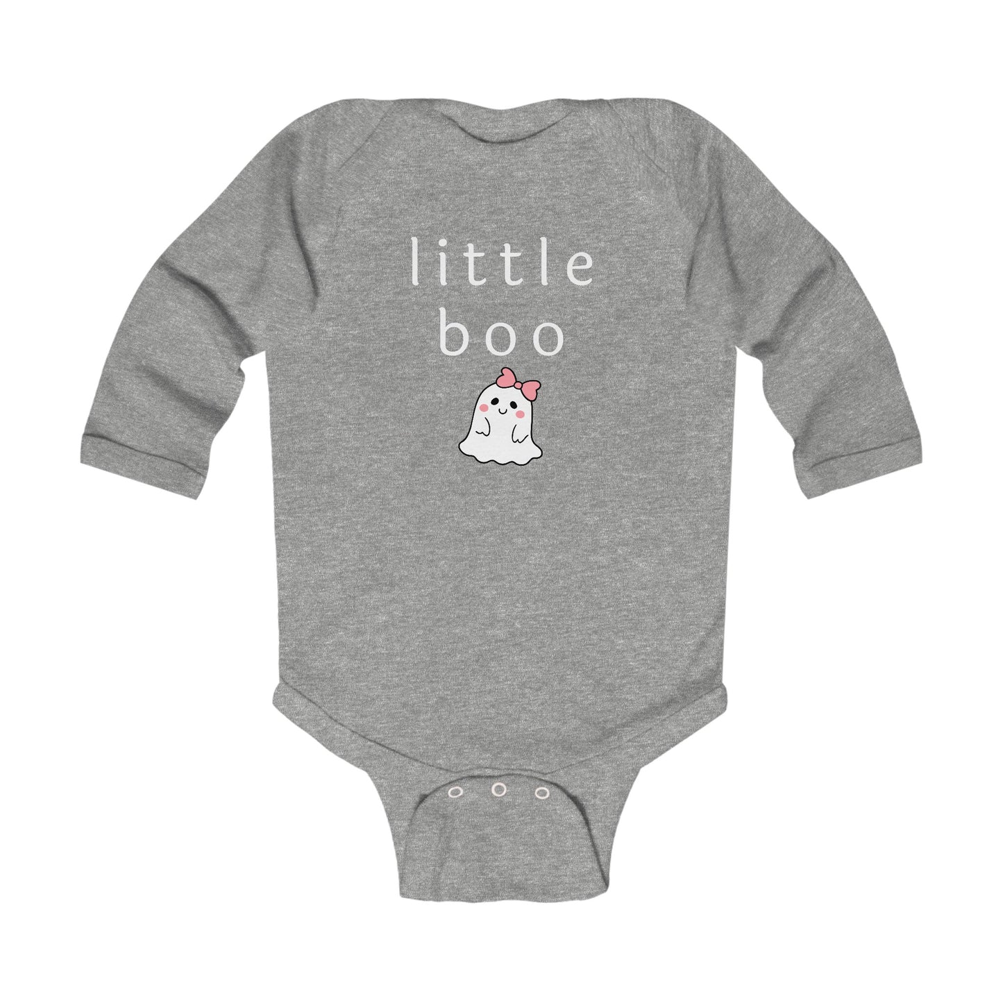 Little Boo Baby Onesie, Baby Halloween Bodysuit, Halloween Baby Outfit, Fall Baby Clothes, Infant Long Sleeve Bodysuit