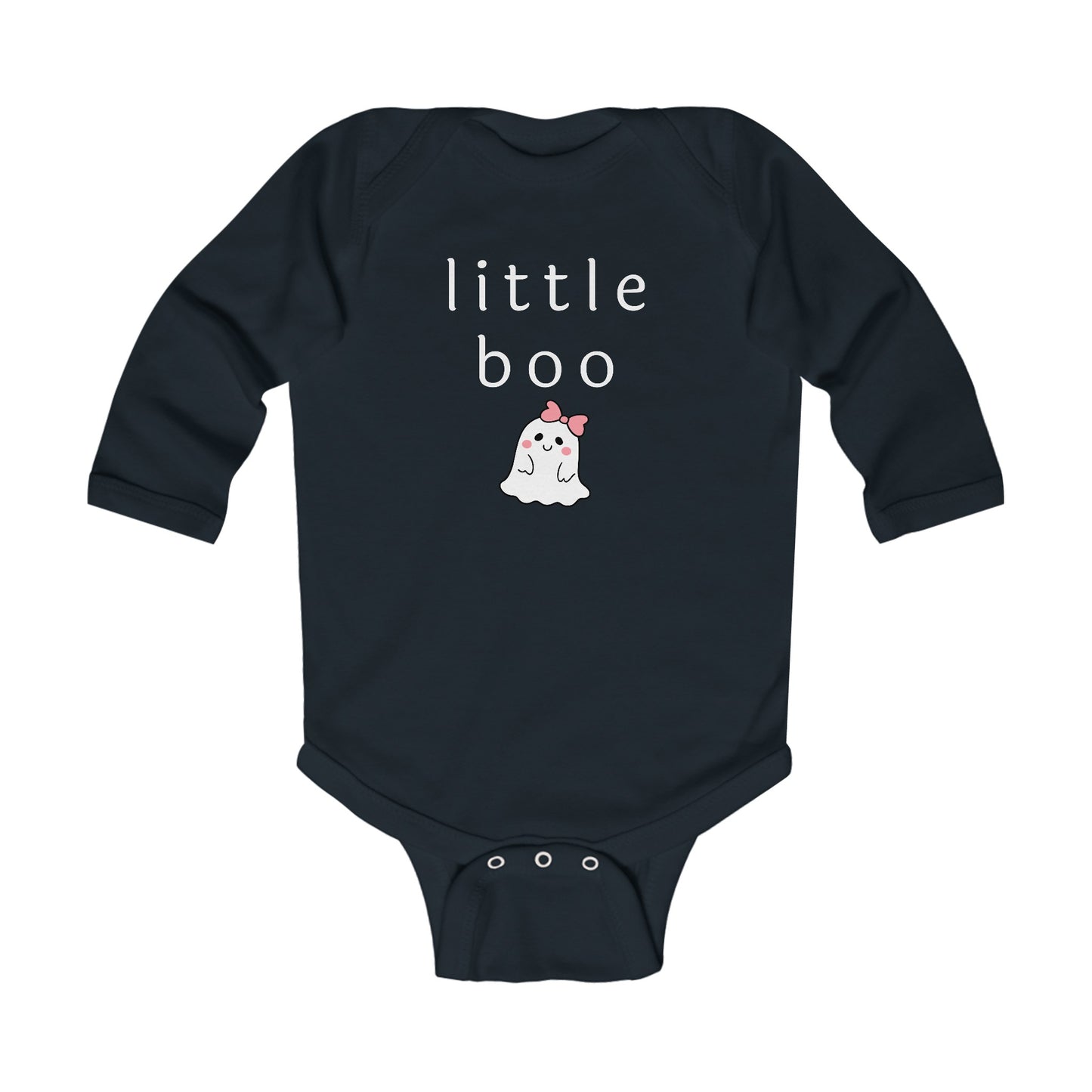 Little Boo Baby Onesie, Baby Halloween Bodysuit, Halloween Baby Outfit, Fall Baby Clothes, Infant Long Sleeve Bodysuit