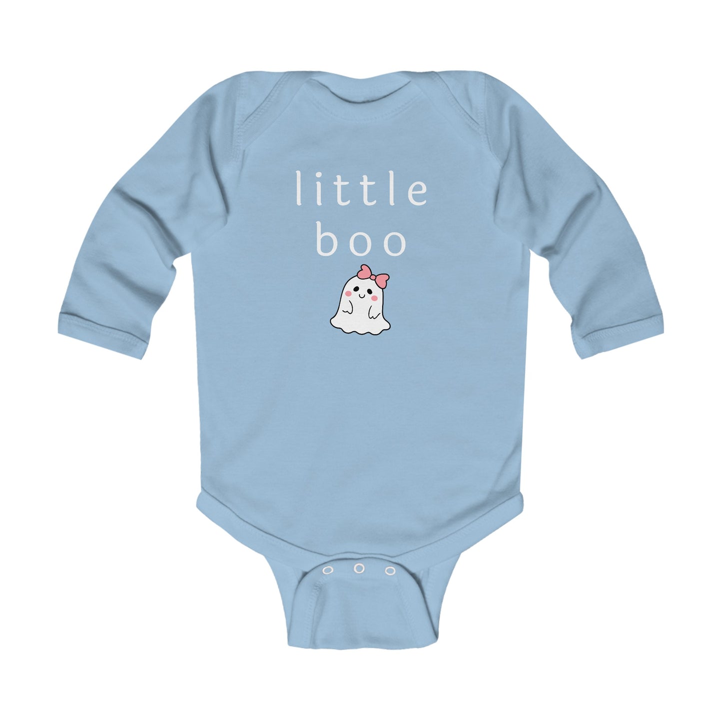 Little Boo Baby Onesie, Baby Halloween Bodysuit, Halloween Baby Outfit, Fall Baby Clothes, Infant Long Sleeve Bodysuit