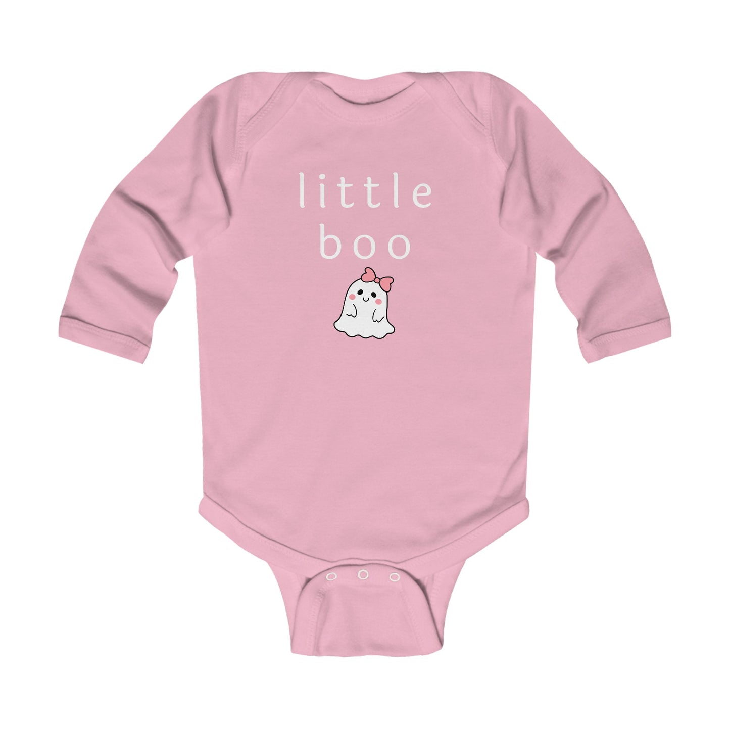 Little Boo Baby Onesie, Baby Halloween Bodysuit, Halloween Baby Outfit, Fall Baby Clothes, Infant Long Sleeve Bodysuit