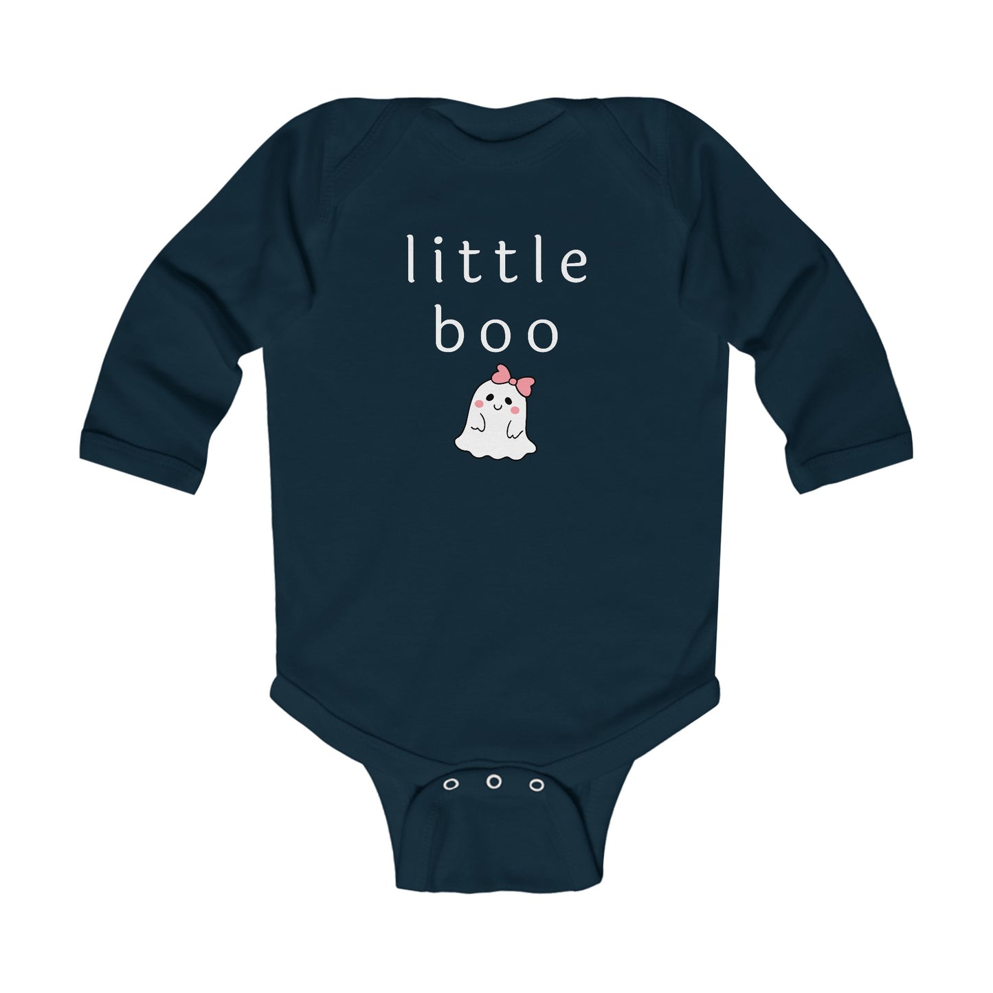 Little Boo Baby Onesie, Baby Halloween Bodysuit, Halloween Baby Outfit, Fall Baby Clothes, Infant Long Sleeve Bodysuit