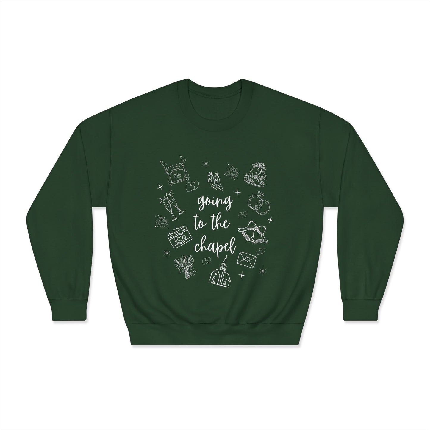 "Going to the Chapel Crewneck Sweatshirt – Bride Wedding Sweatshirt, Bachelorette Party, Engagement Gift"