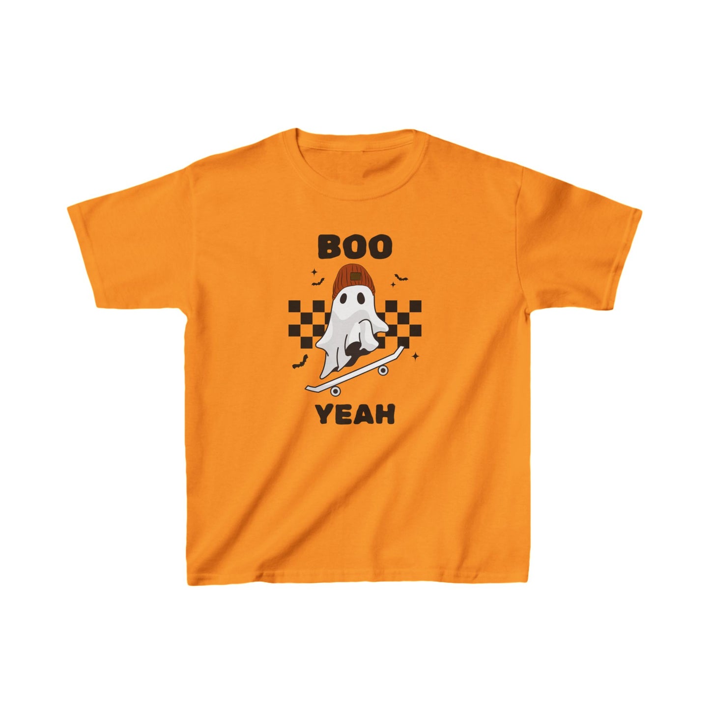 Halloween Ghost Kids T-Shirt, Ghost Skateboarding