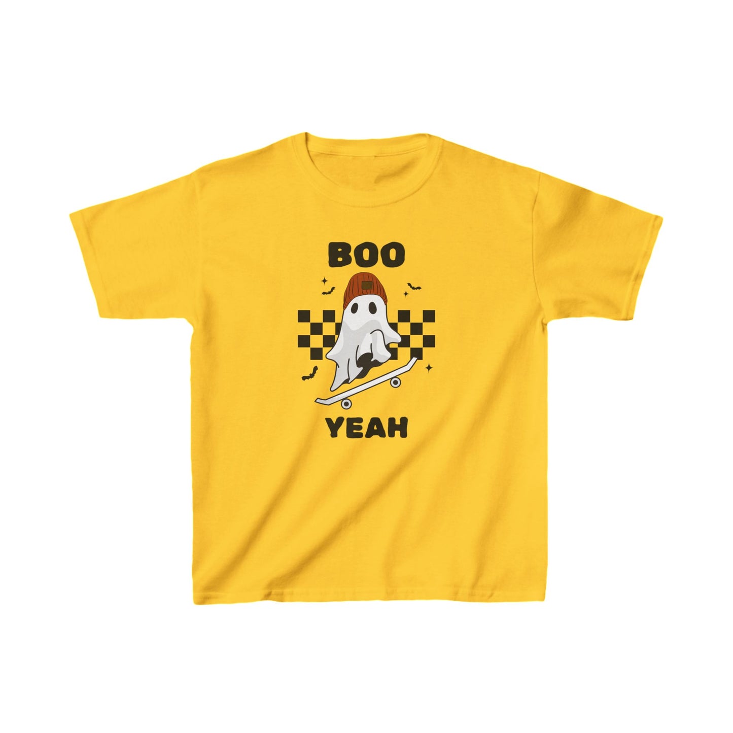 Halloween Ghost Kids T-Shirt, Ghost Skateboarding