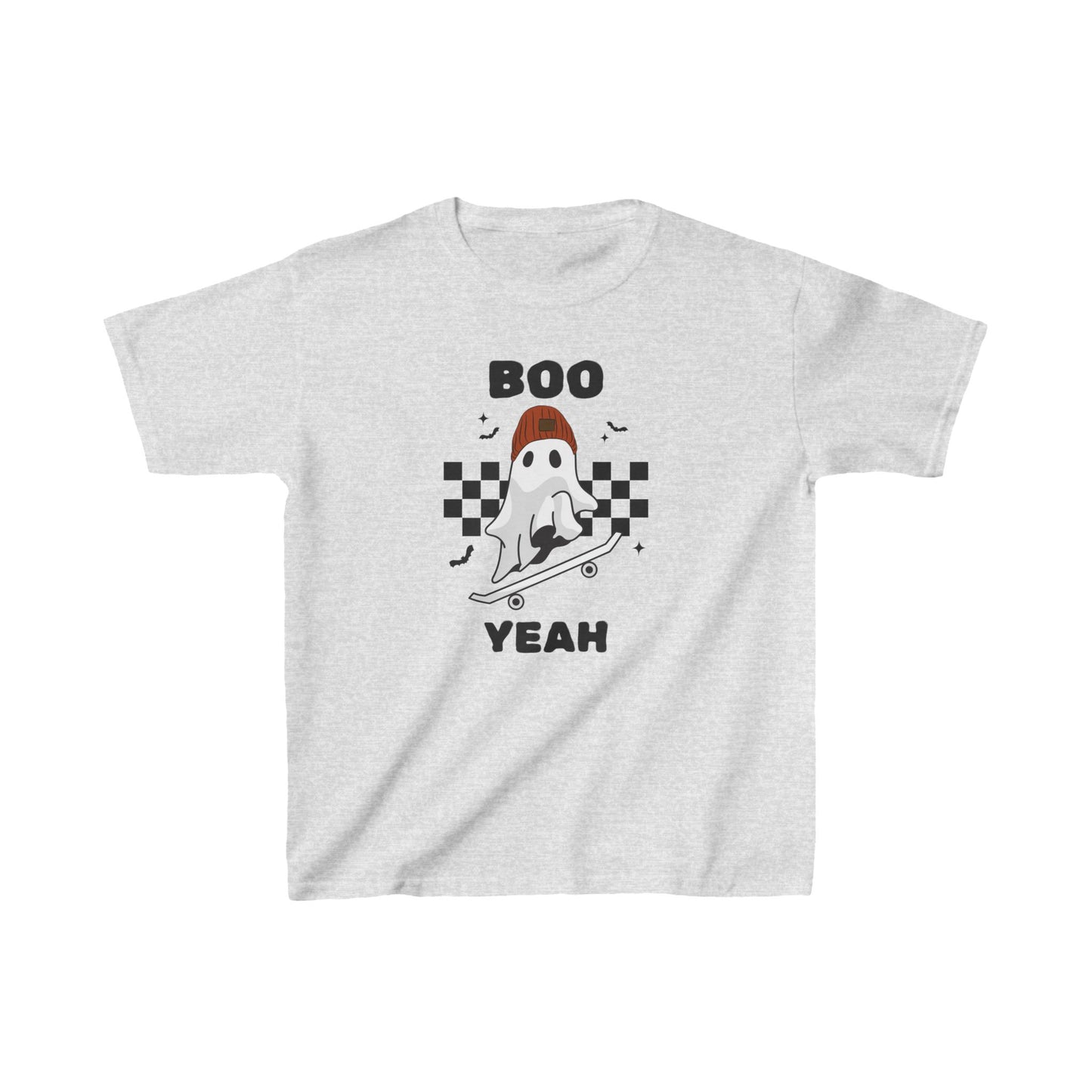 Halloween Ghost Kids T-Shirt, Ghost Skateboarding