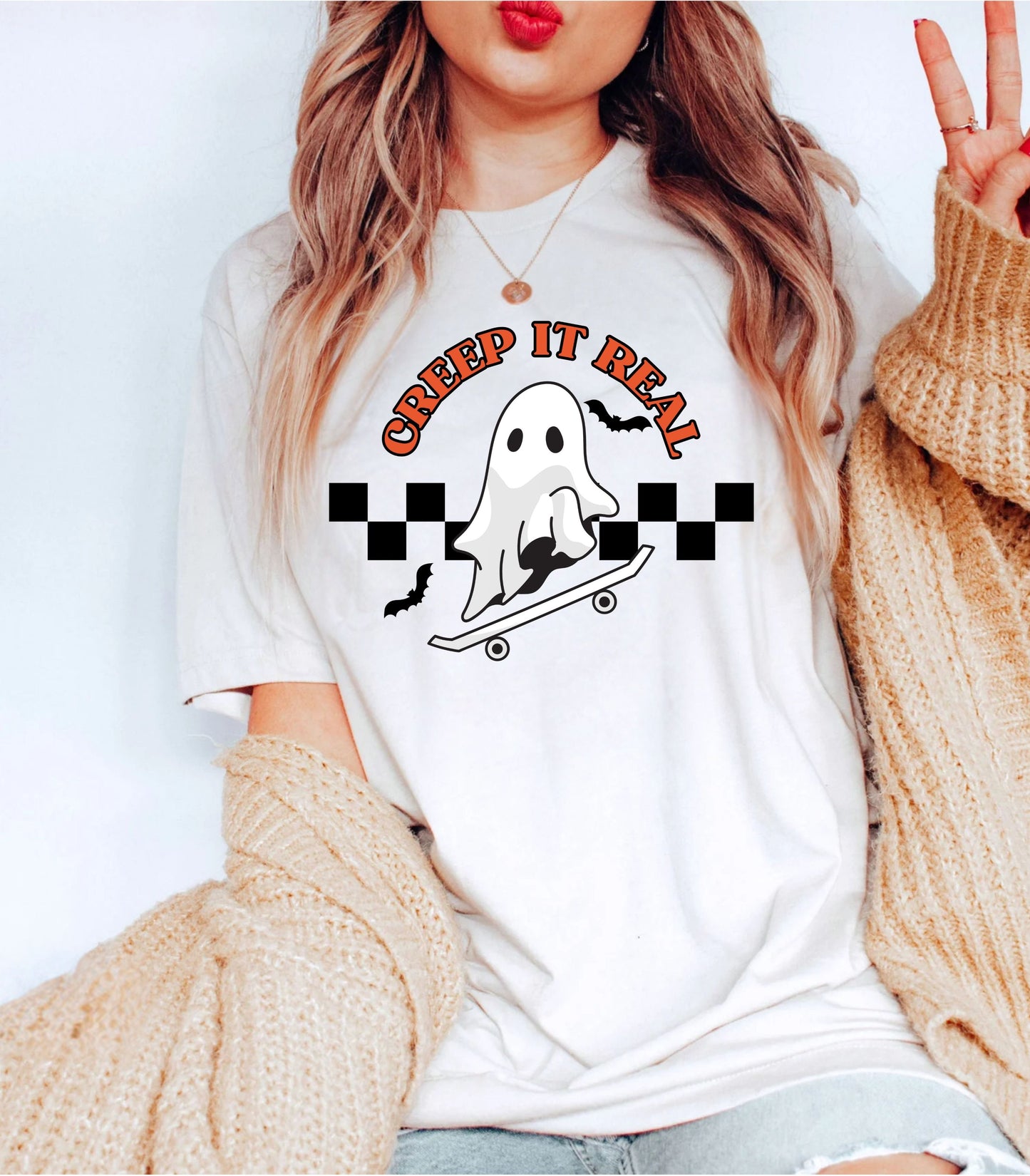 Creep it Real T-shirt, Ghost Shirt, Skateboard Shirt, Halloween Shirt