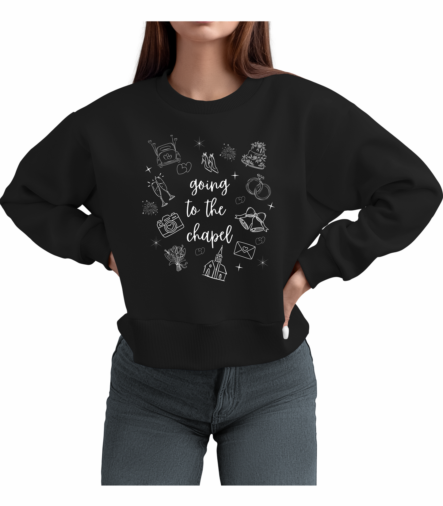 "Going to the Chapel Crewneck Sweatshirt – Bride Wedding Sweatshirt, Bachelorette Party, Engagement Gift"