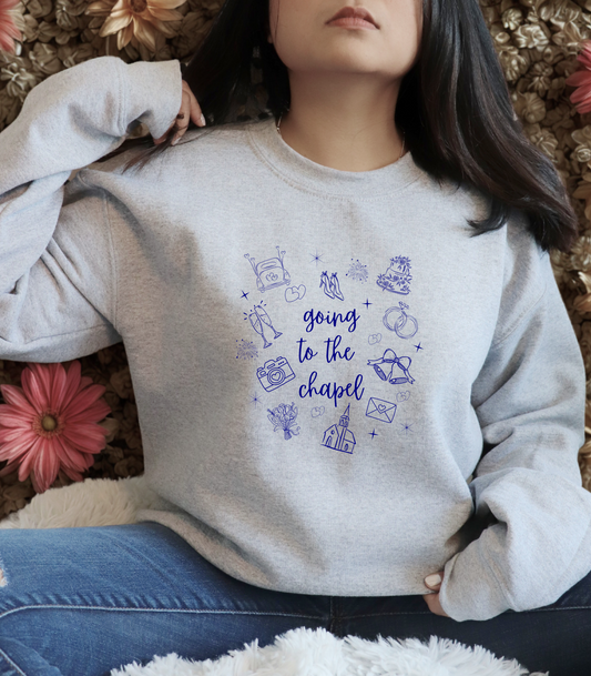 "Going to the Chapel Crewneck Sweatshirt – Bride Wedding Sweatshirt, Bachelorette Party, Engagement Gift"