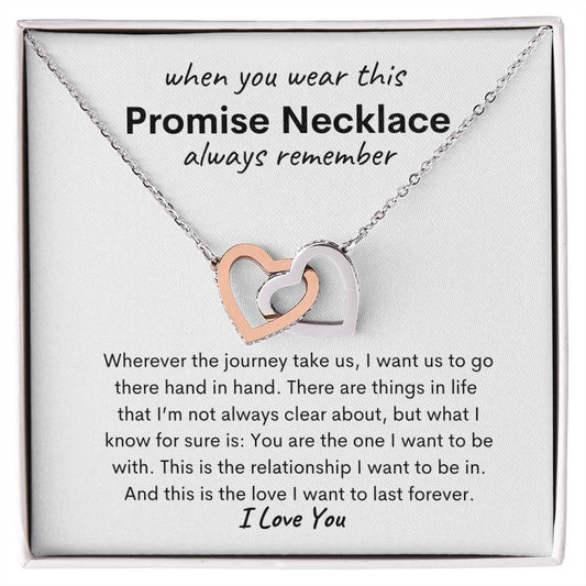 Promise Necklace, Interlocking Hearts