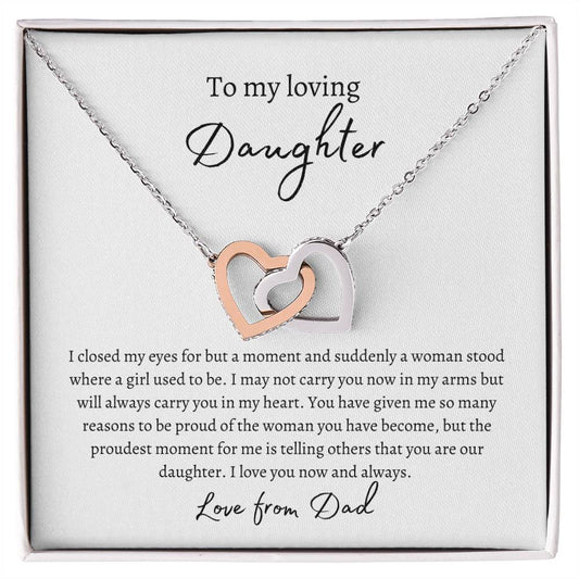 Interlocking necklace for Daughter, From Dad